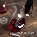 buatan tangan 1.5L Clear Glass Wine Decanter dengan Lubang